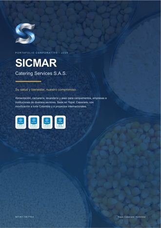 Portada del portafolio corporativo de SICMAR Catering Services